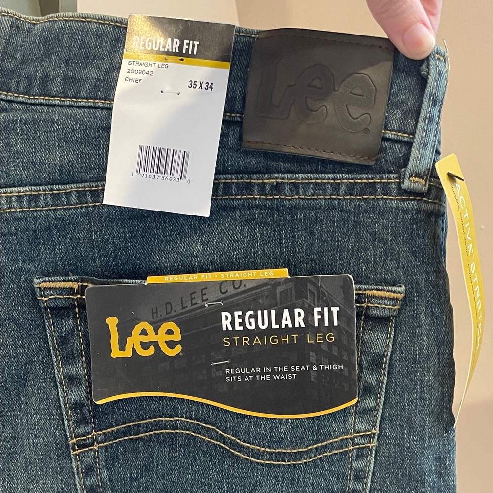 Lee Men's Dark Blue Straight Jeans - Picture 3 of 6